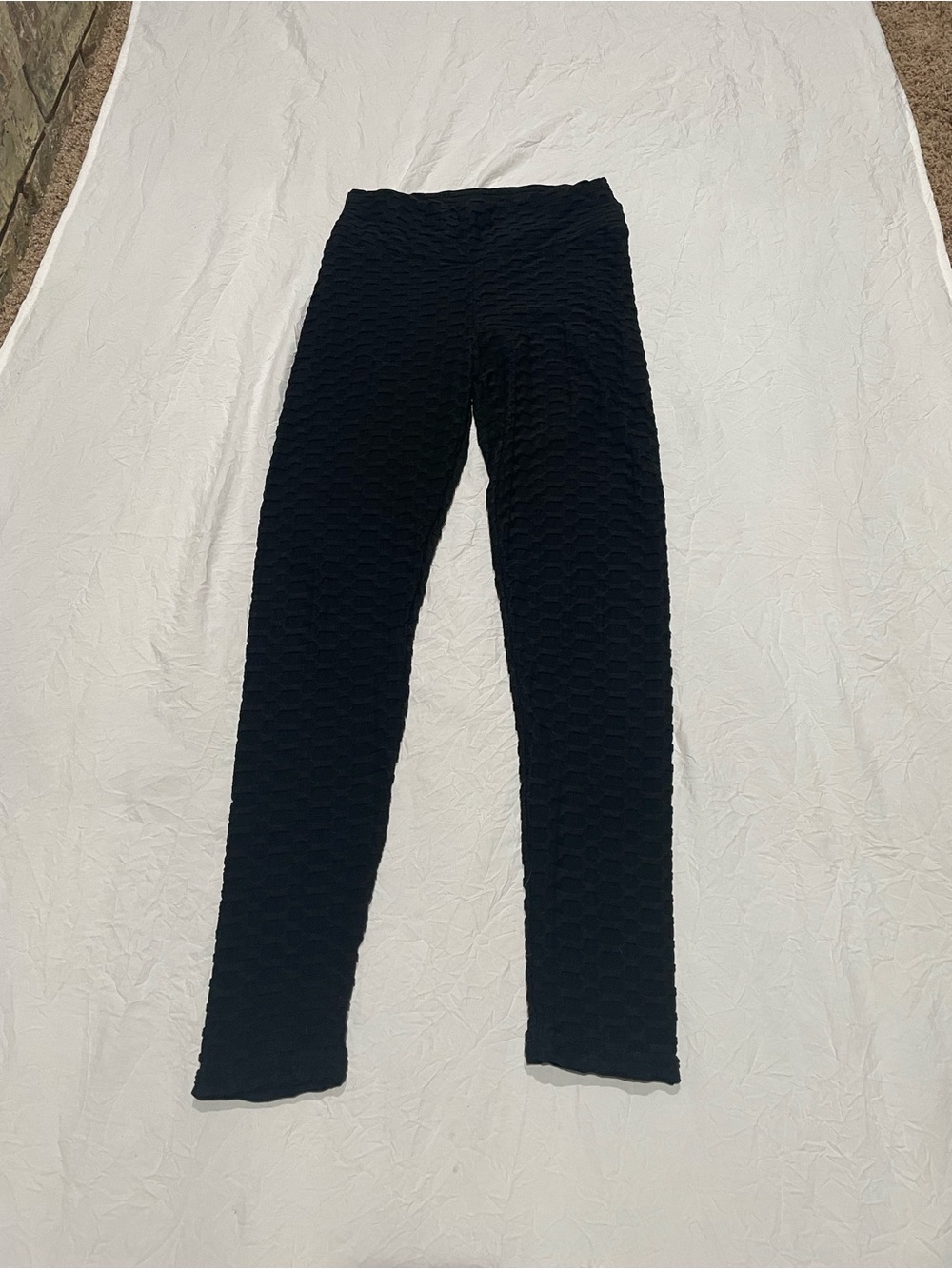 Black Textured Women’s Leggings